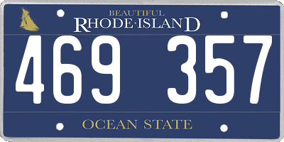 RI license plate 469357