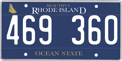 RI license plate 469360