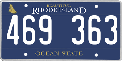 RI license plate 469363