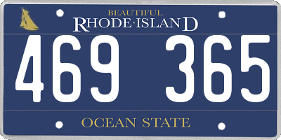 RI license plate 469365