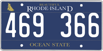 RI license plate 469366