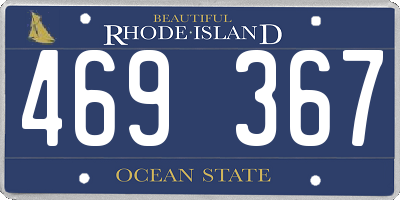 RI license plate 469367