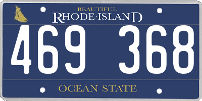 RI license plate 469368
