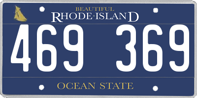 RI license plate 469369