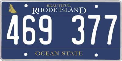 RI license plate 469377
