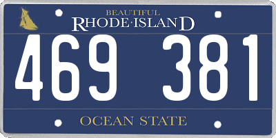 RI license plate 469381