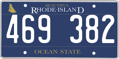 RI license plate 469382