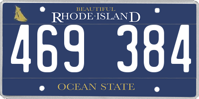 RI license plate 469384
