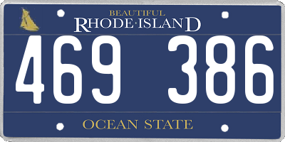 RI license plate 469386
