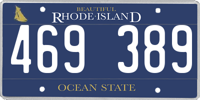 RI license plate 469389