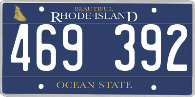 RI license plate 469392