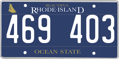 RI license plate 469403