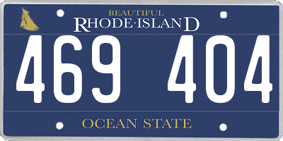 RI license plate 469404