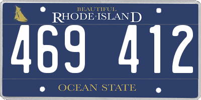 RI license plate 469412