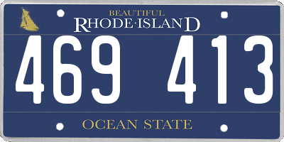 RI license plate 469413