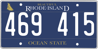 RI license plate 469415