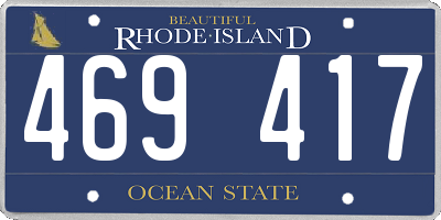 RI license plate 469417