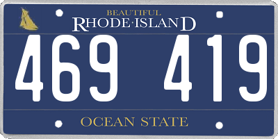 RI license plate 469419