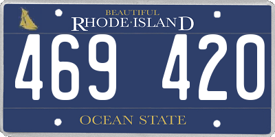 RI license plate 469420