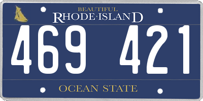 RI license plate 469421