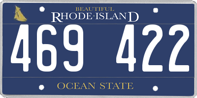 RI license plate 469422