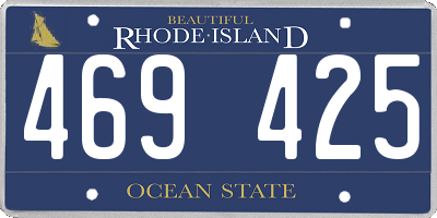 RI license plate 469425