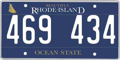 RI license plate 469434