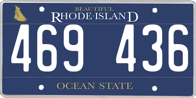 RI license plate 469436