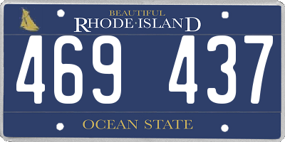 RI license plate 469437