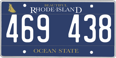 RI license plate 469438