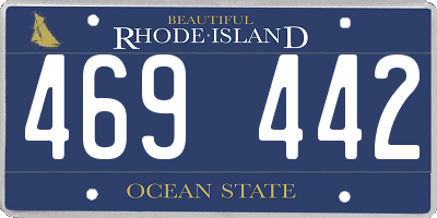 RI license plate 469442