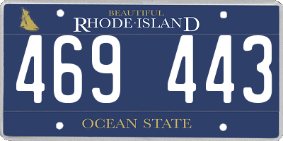 RI license plate 469443