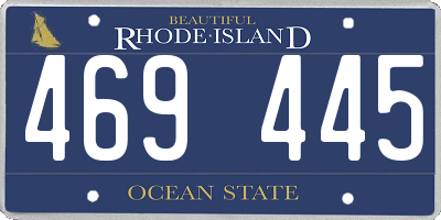 RI license plate 469445