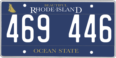 RI license plate 469446