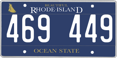 RI license plate 469449
