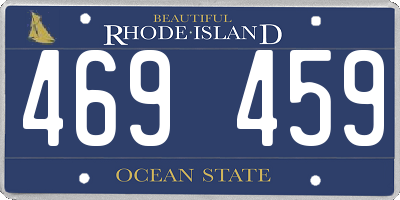 RI license plate 469459