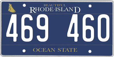 RI license plate 469460