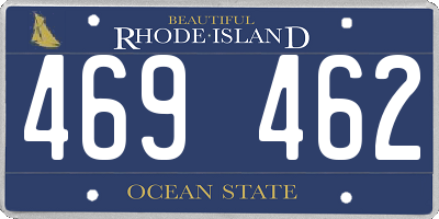 RI license plate 469462