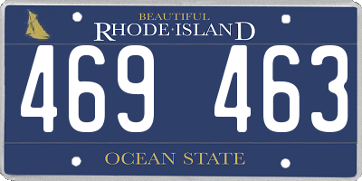 RI license plate 469463