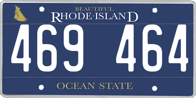 RI license plate 469464