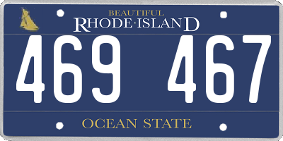 RI license plate 469467