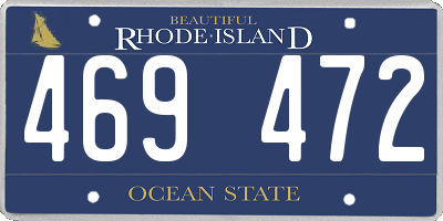 RI license plate 469472
