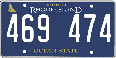 RI license plate 469474