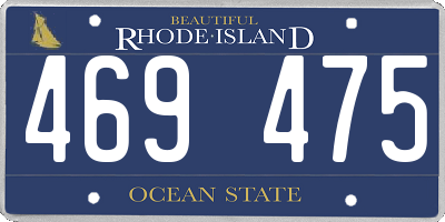 RI license plate 469475