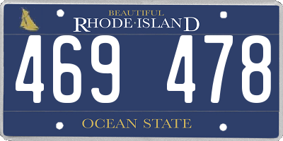RI license plate 469478