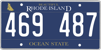 RI license plate 469487