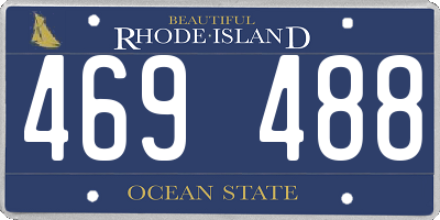 RI license plate 469488