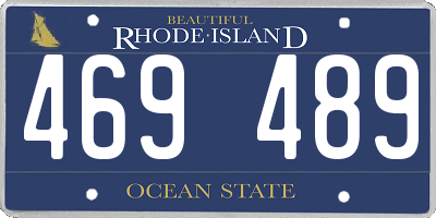 RI license plate 469489