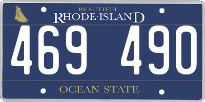 RI license plate 469490