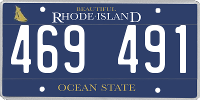 RI license plate 469491